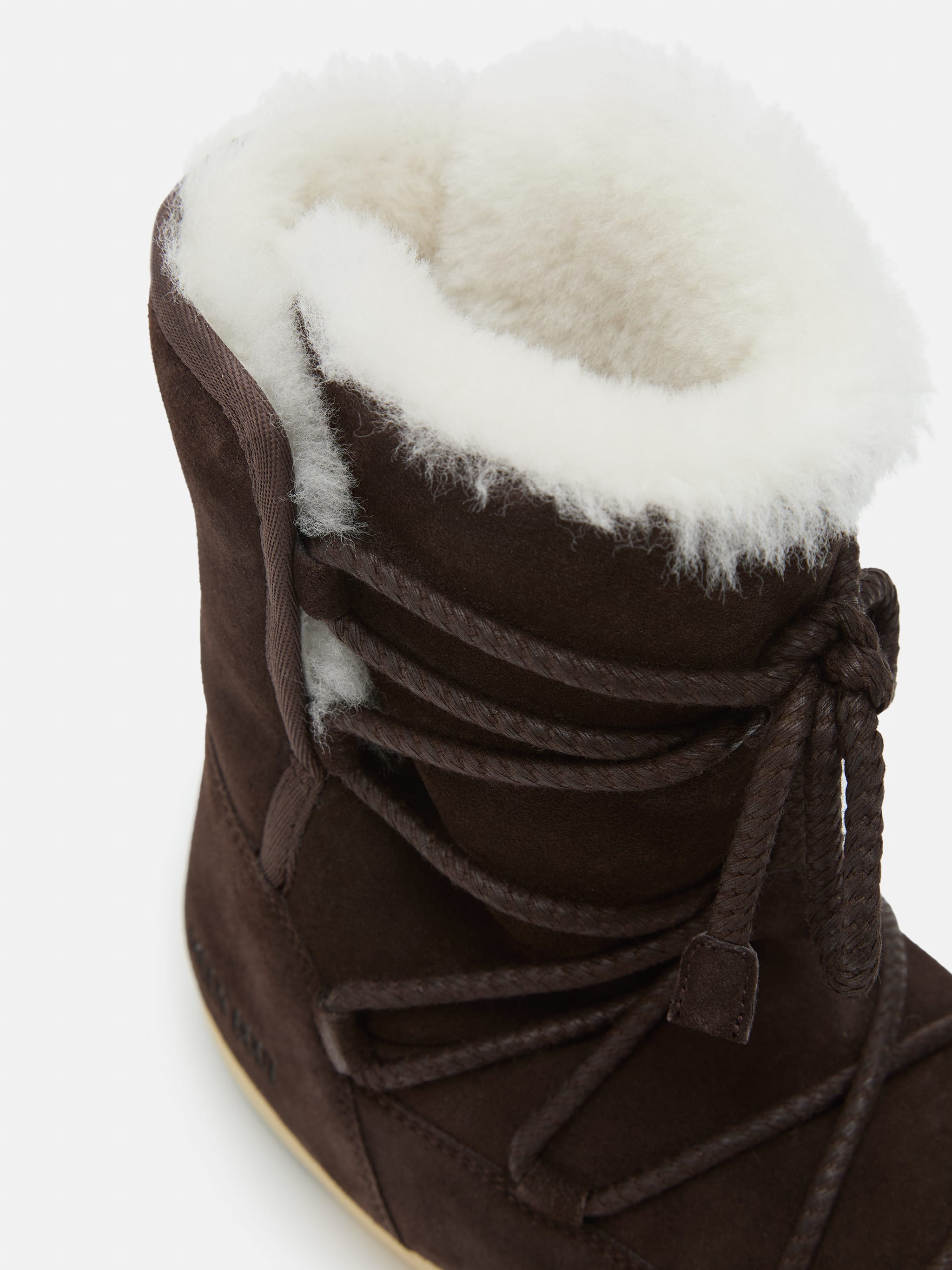 STIVALI EVX MARRONE SCURO IN SUEDE E SHEARLING
