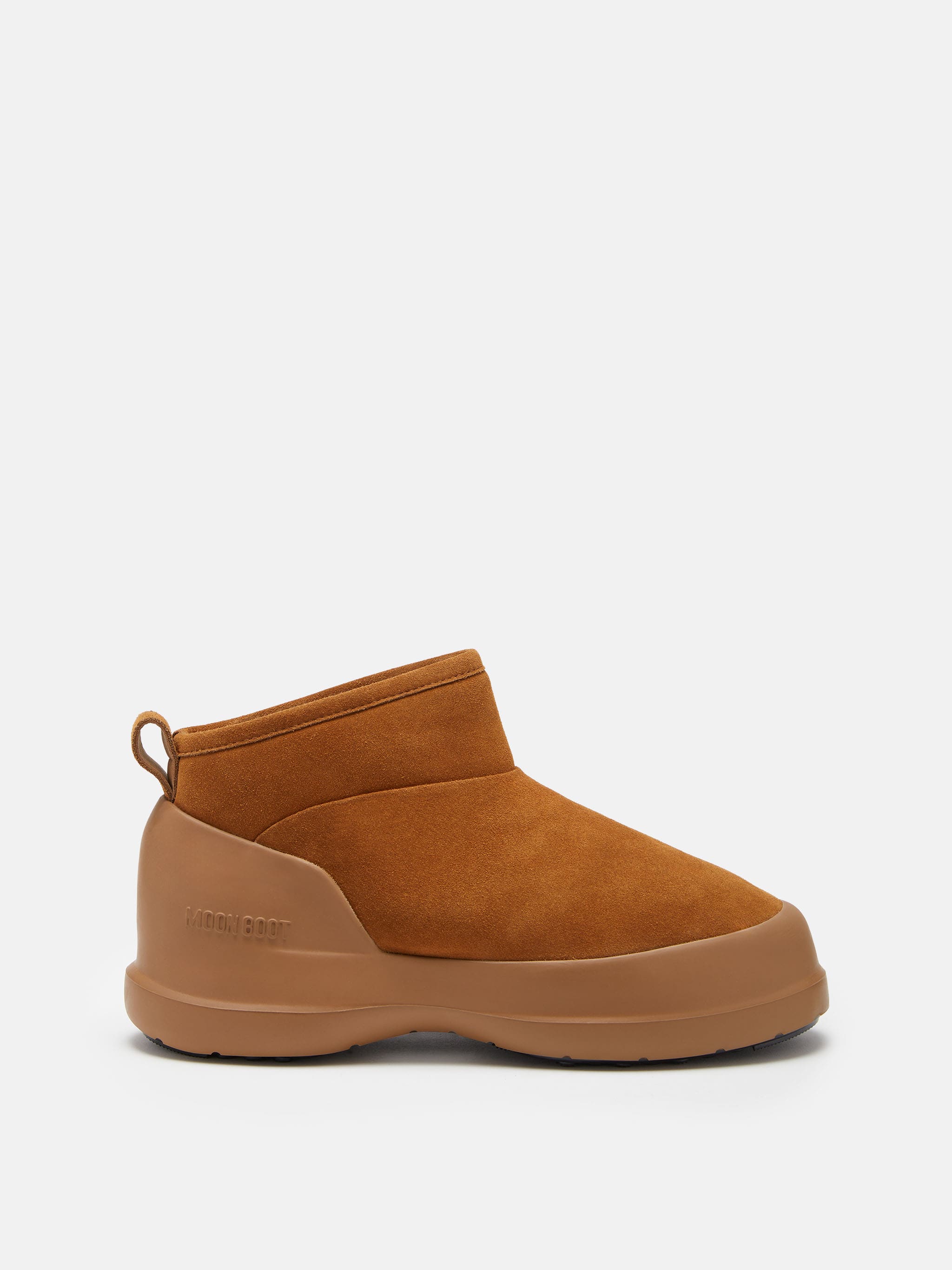 STIVALI BASSI IN SUEDE MARRONE MEZZALUNA