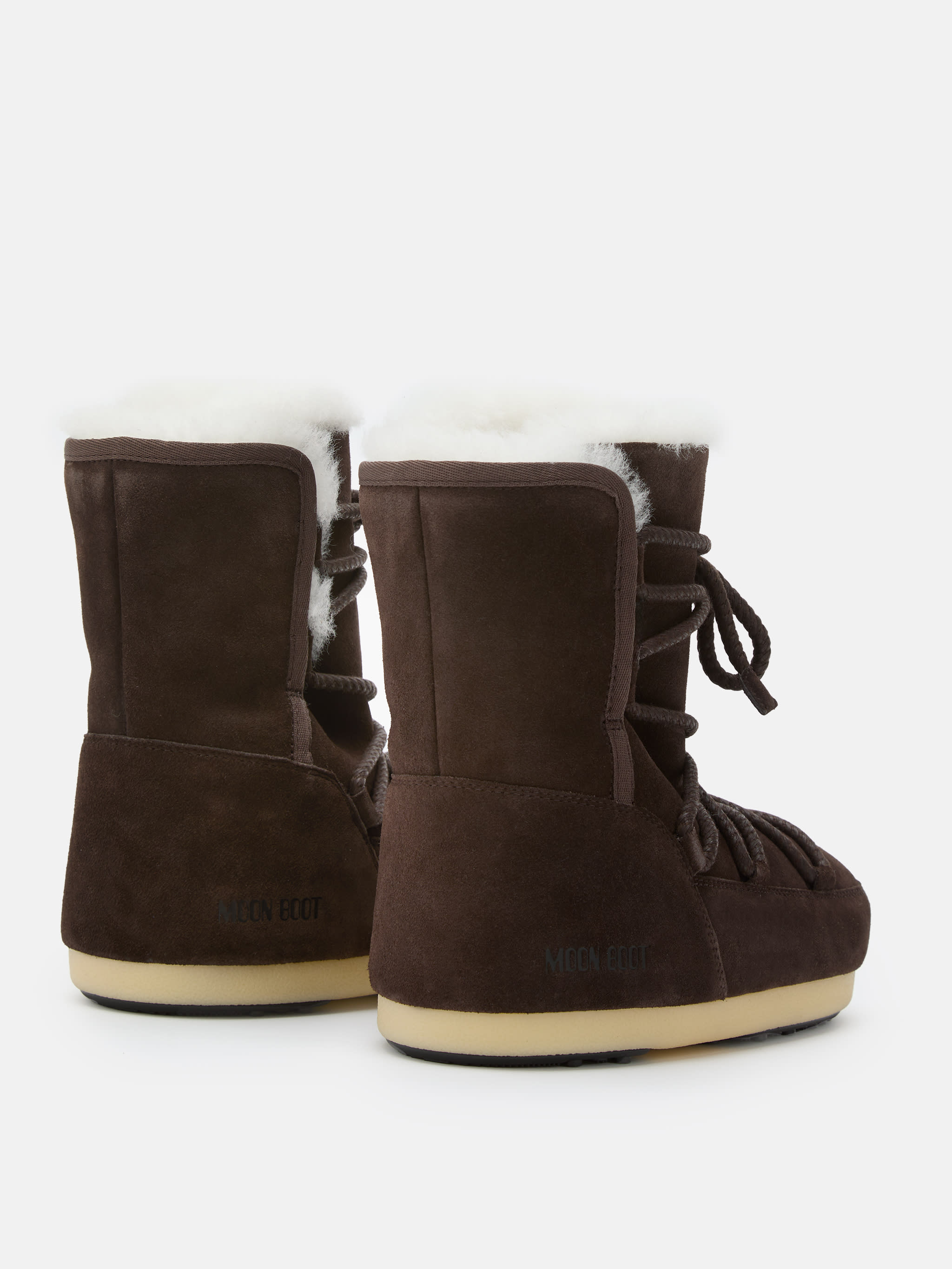 STIVALI EVX MARRONE SCURO IN SUEDE E SHEARLING
