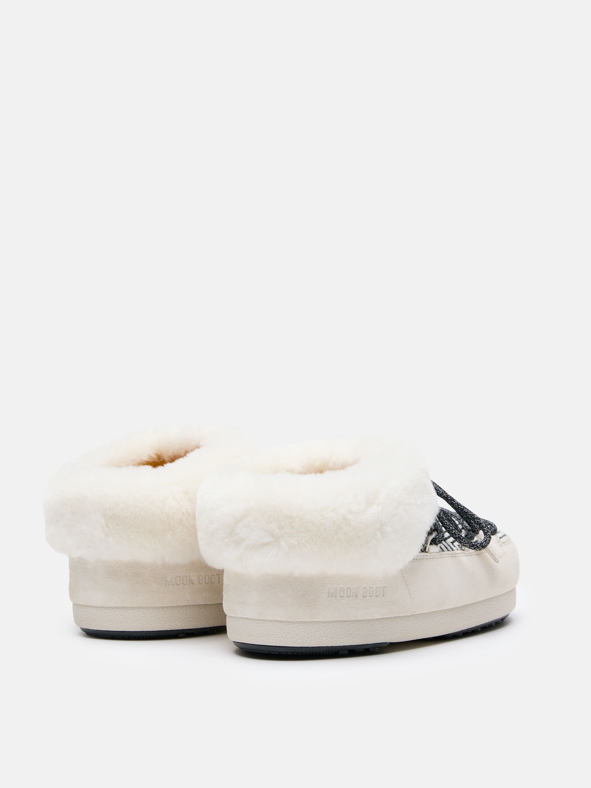 MOON BOOT X GUEST IN RESIDENCE EVX CHALET BIANCO SABBIA MULE CON FINTA PELLE DI LUSSO