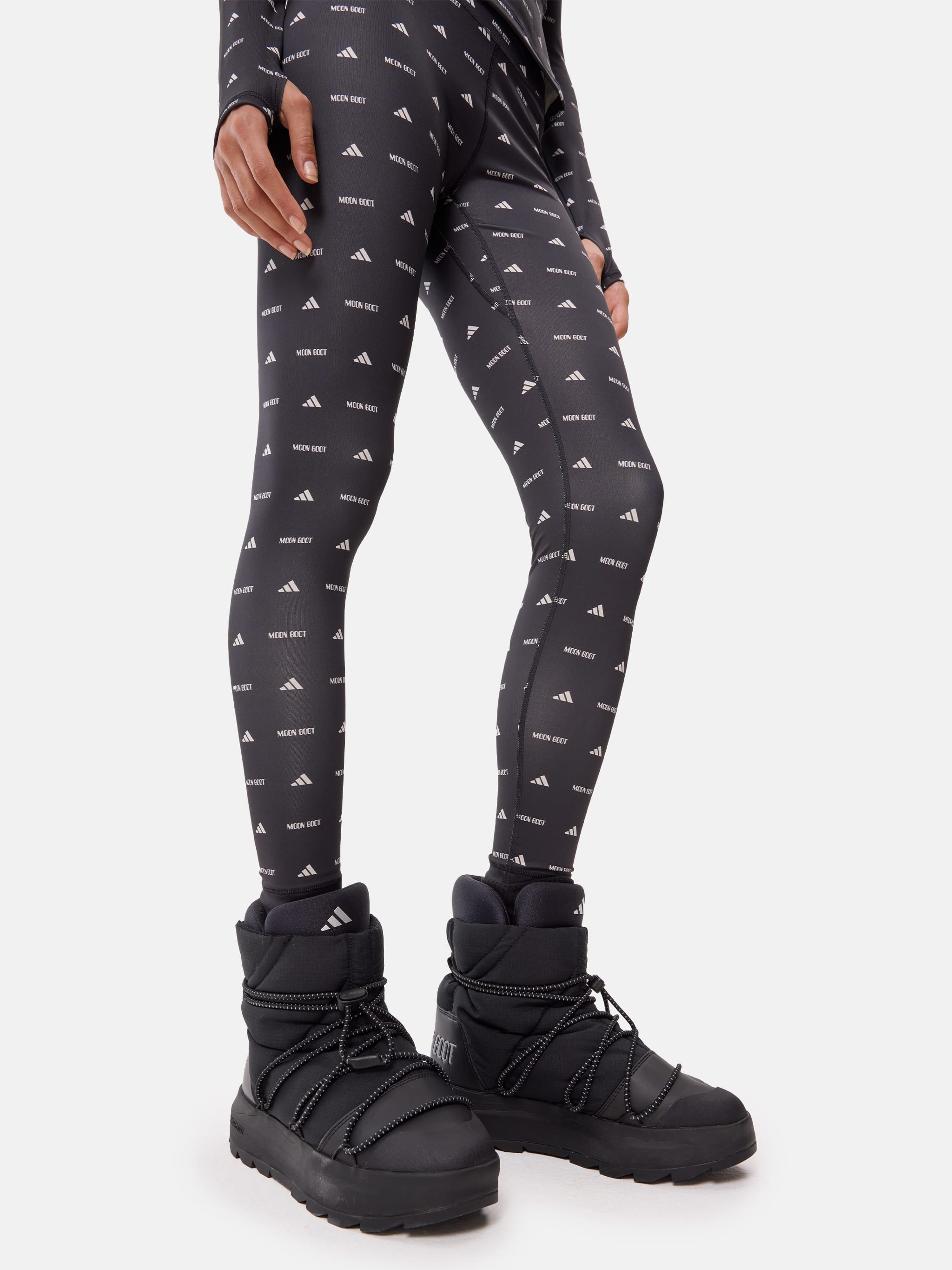 ADIDAS X MOON BOOT LEGGINS NERI