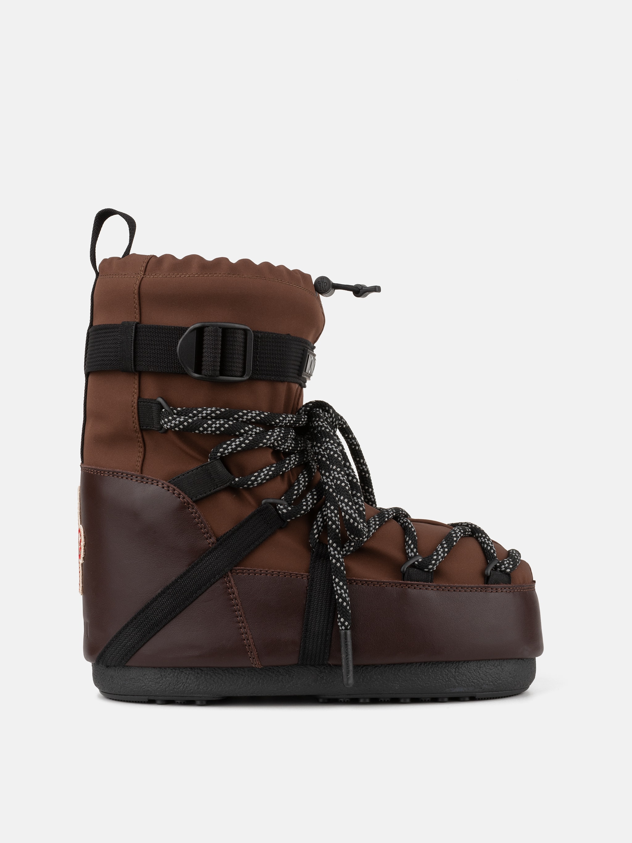 MOON BOOT X MONCLER GRENOBLE ICON LOW MOKA BROWN STIVALI