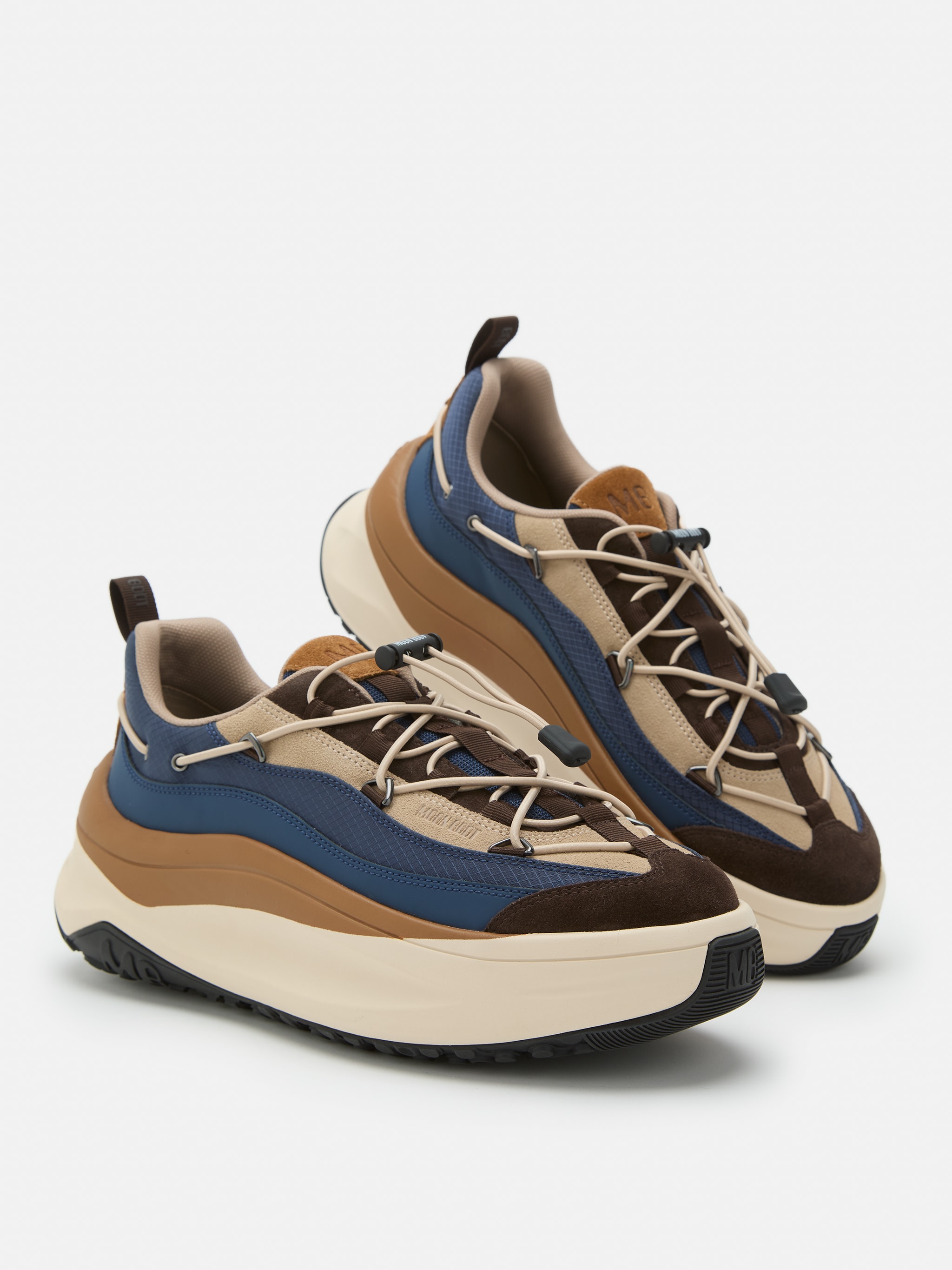 MOON247 XLACE SCARLETTO E MARRONE SCARPE DA GINNASTICA