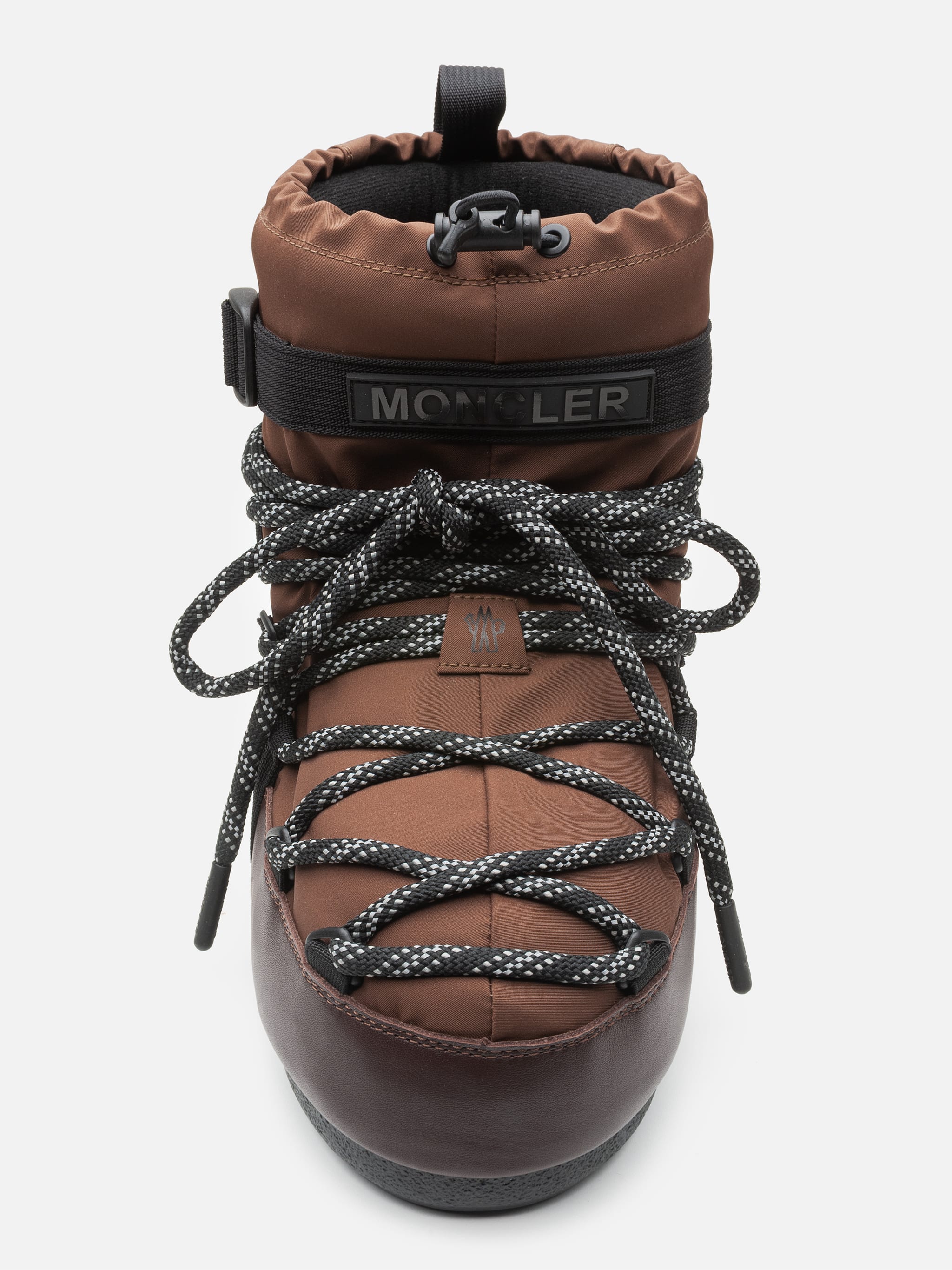 MOON BOOT X MONCLER GRENOBLE ICON LOW MOKA BROWN STIVALI