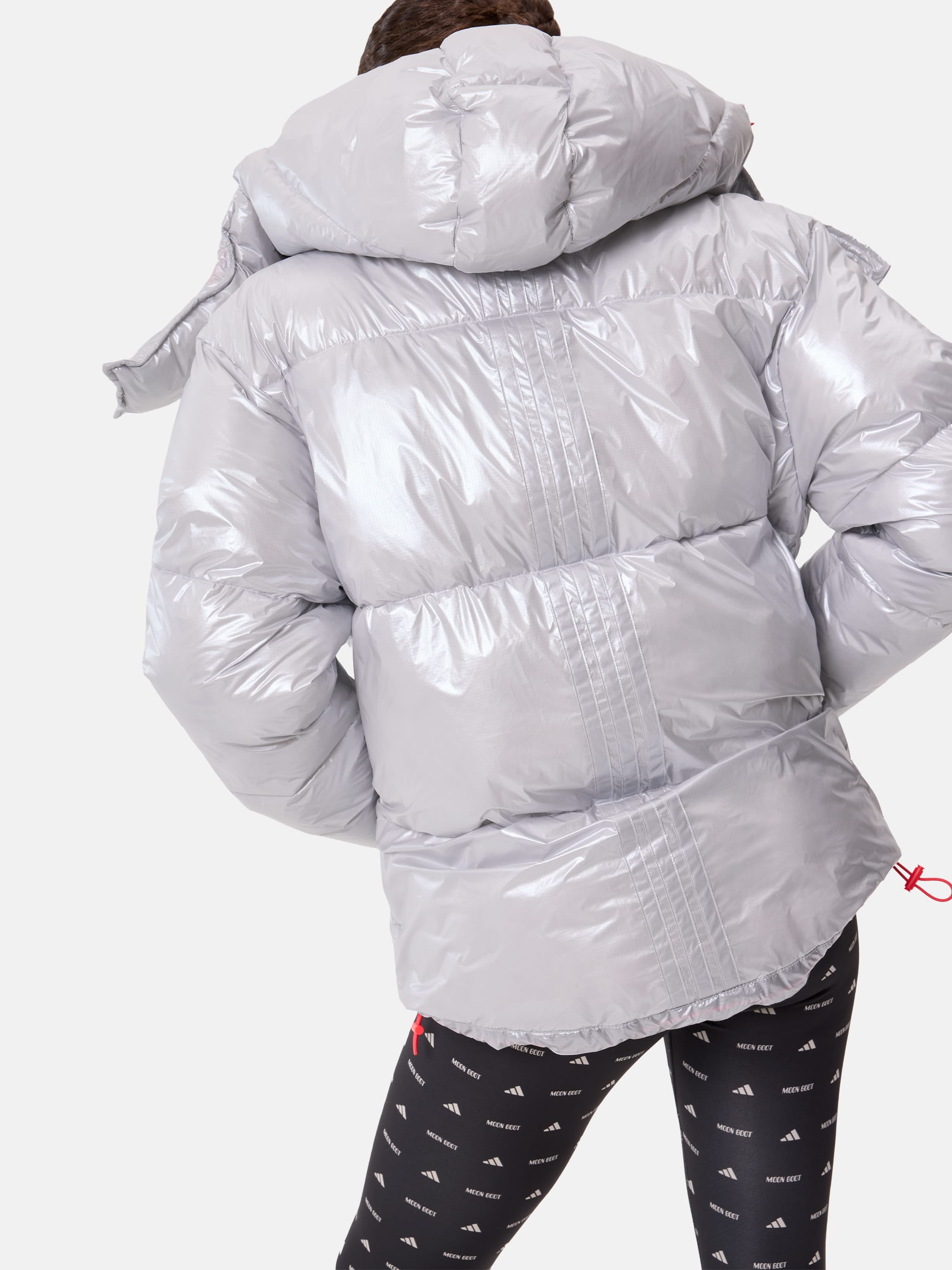 GIACCA PUFFER ARGENTO ADIDAS X MOON BOOT