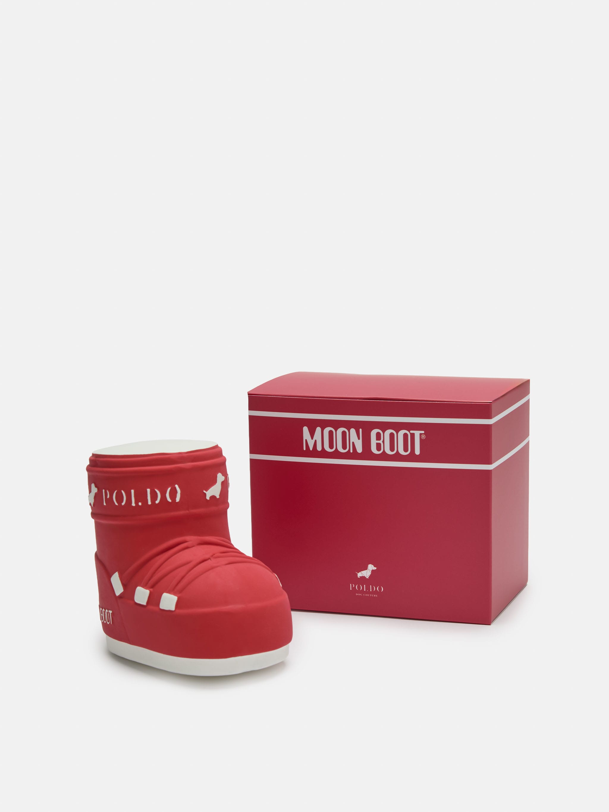 MOON BOOT X POLDO DOG COUTURE GIRO DI GIOCO ROSSO CON SUONO