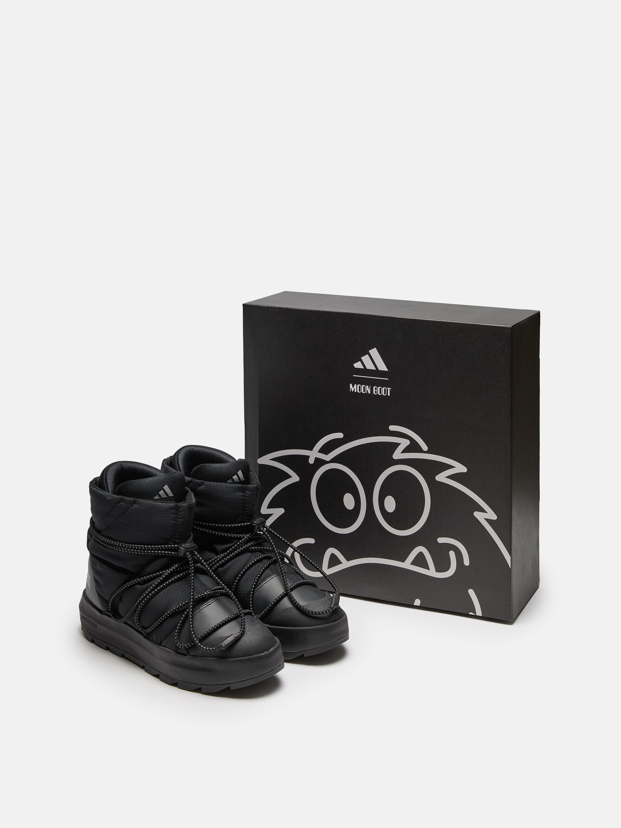 ADIDAS X MOON BOOT SCARPE DA GINOCCHIO NERE ACE