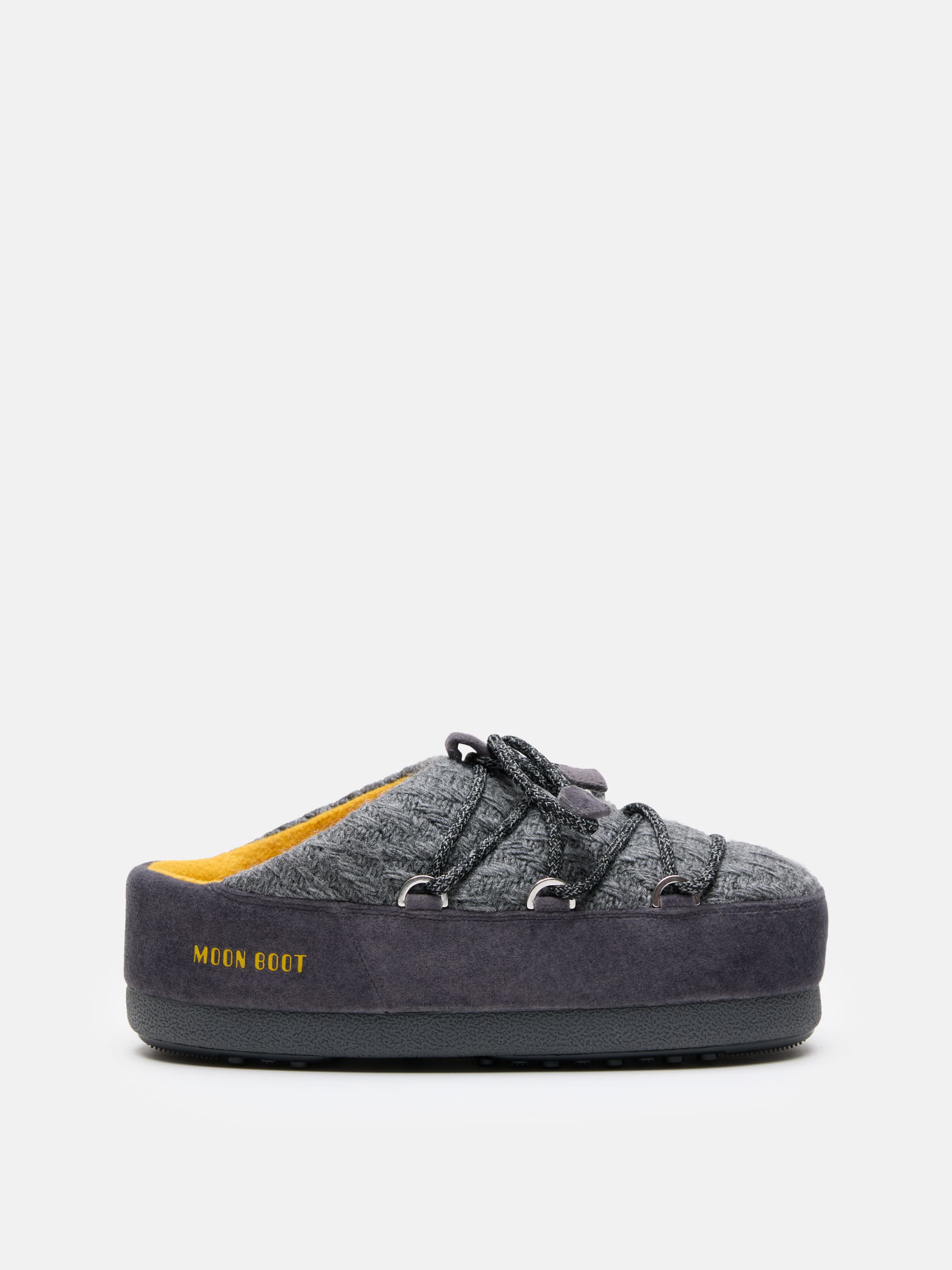 MOON BOOT X GUEST IN RESIDENCE EVX MULES A PELLE GRIGIA