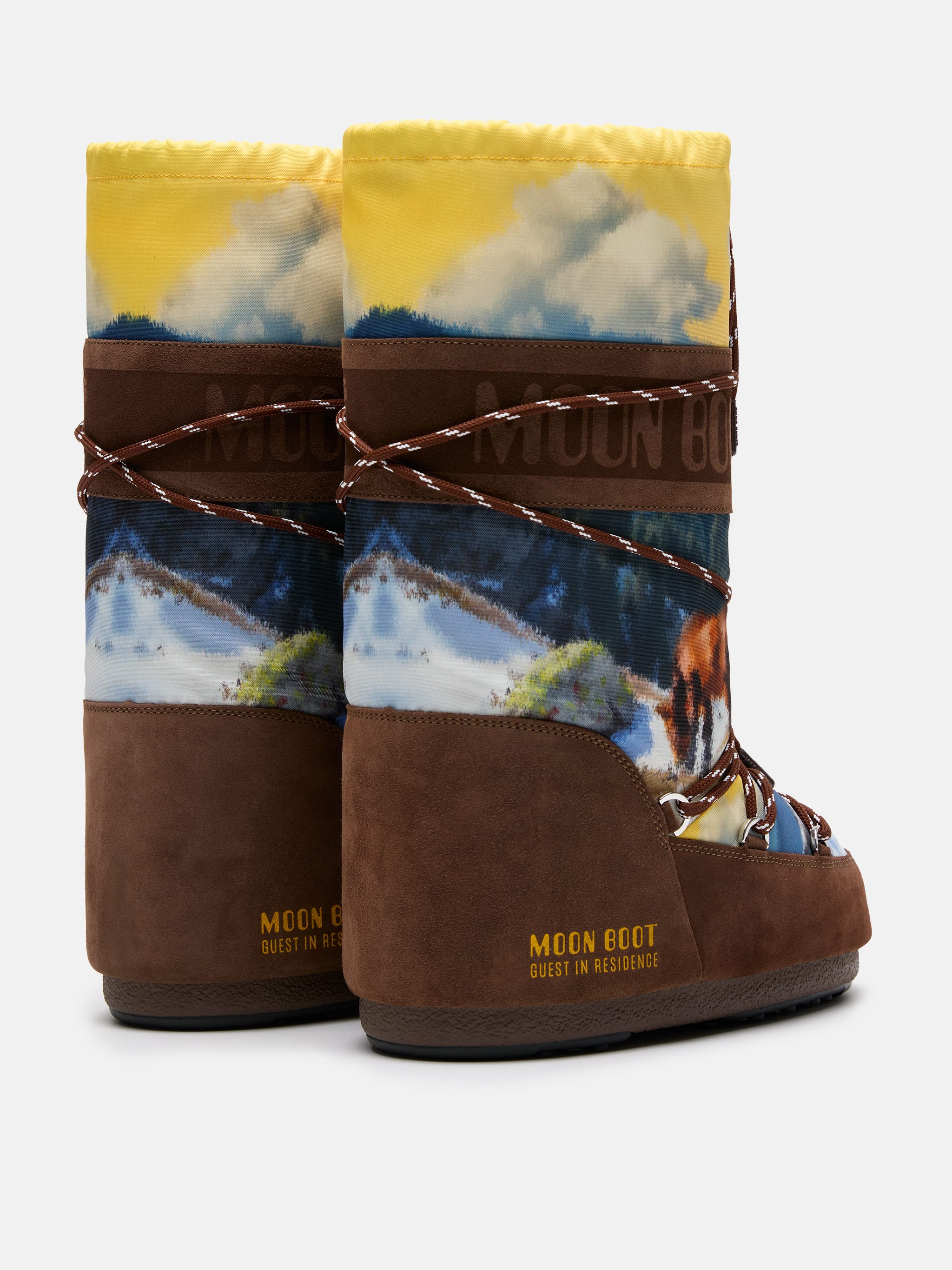MOON BOOT X GUEST IN RESIDENCE ICON HIGH POSTCARD COCOA SCARPE