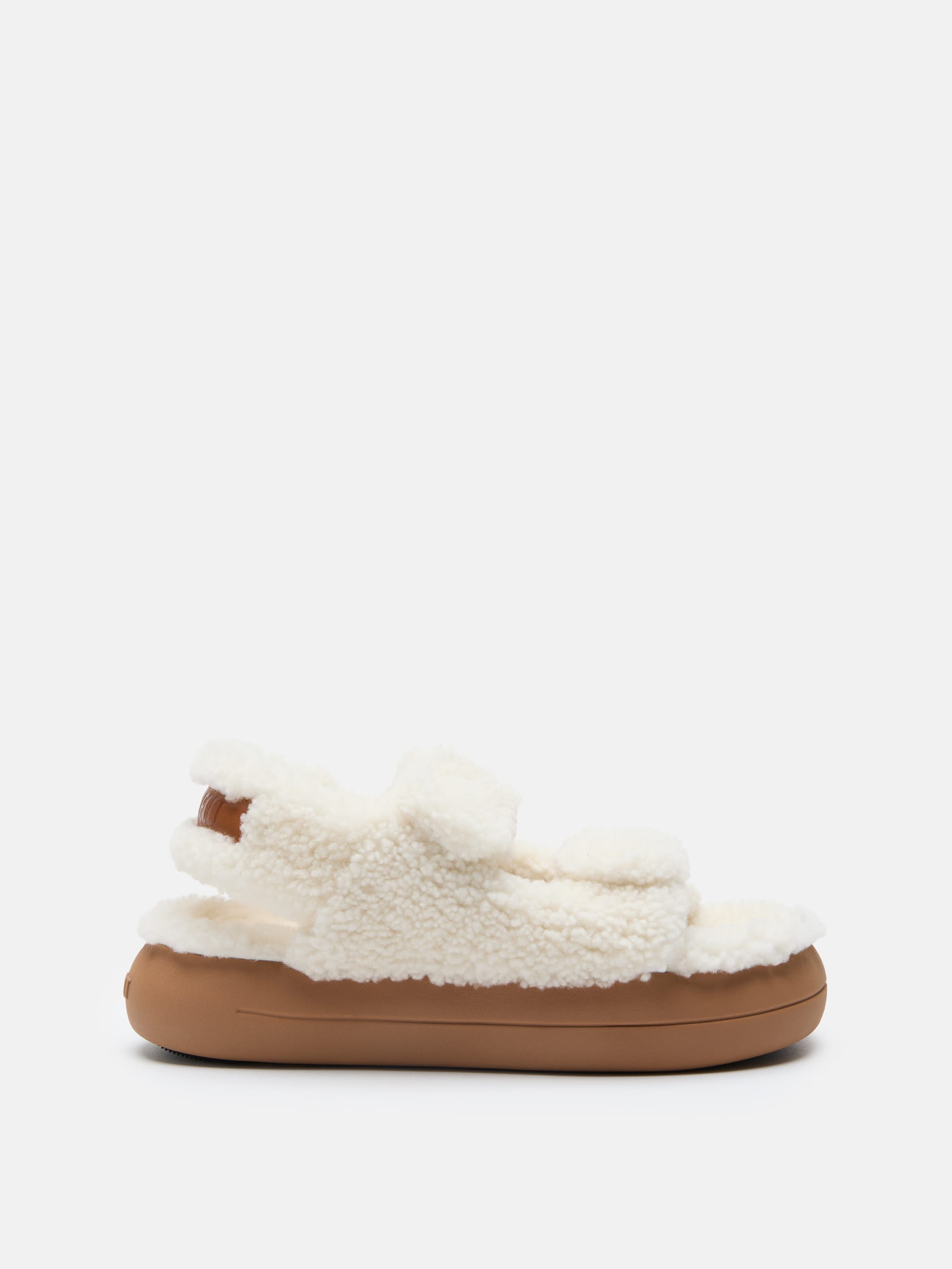 SANDALI IN PELLE DI ARIETTO BIANCA