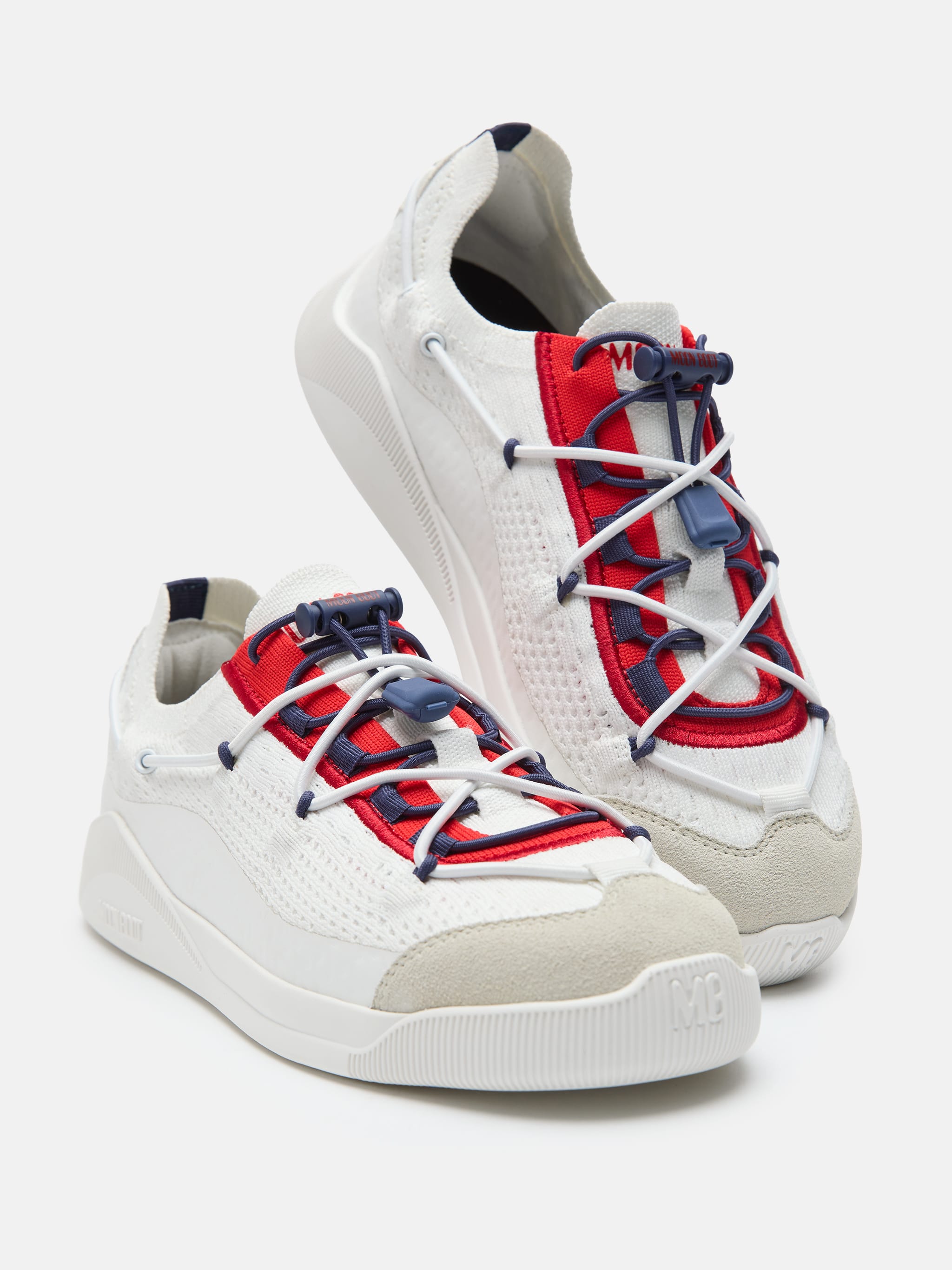 SNEAKERS BIANCO LUNA, BLU E ROSSO