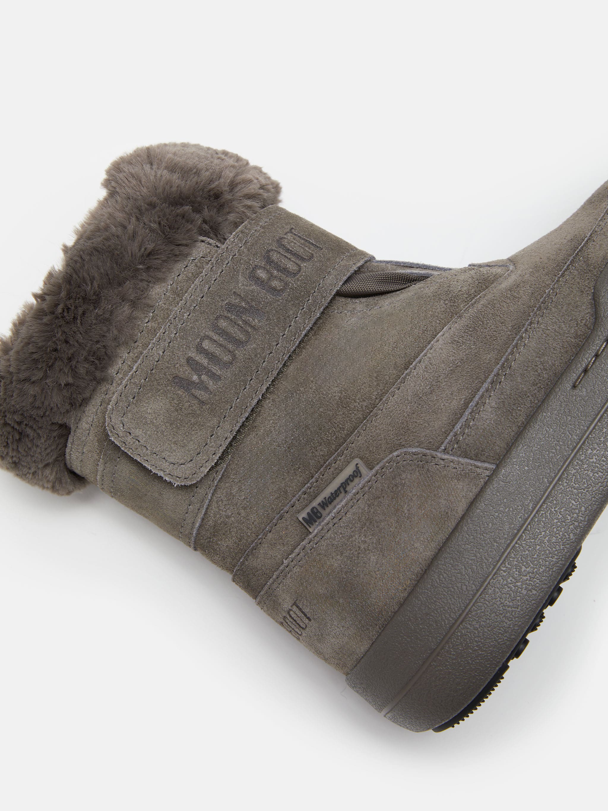 STIVALI JUNIOR PARK STRAP IN CAMOSCIO ANTRACITE