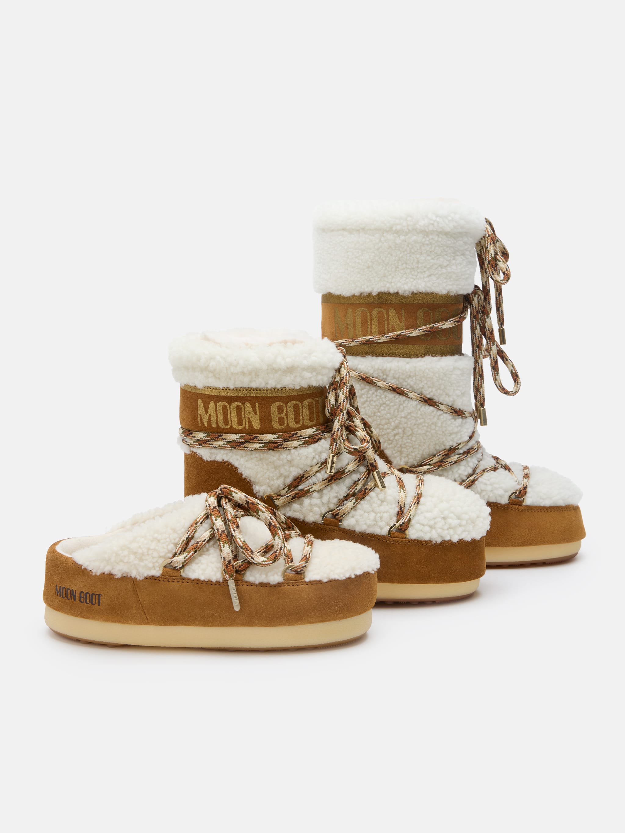 LAB69 ICON CREAM SHEARLING BOOTS