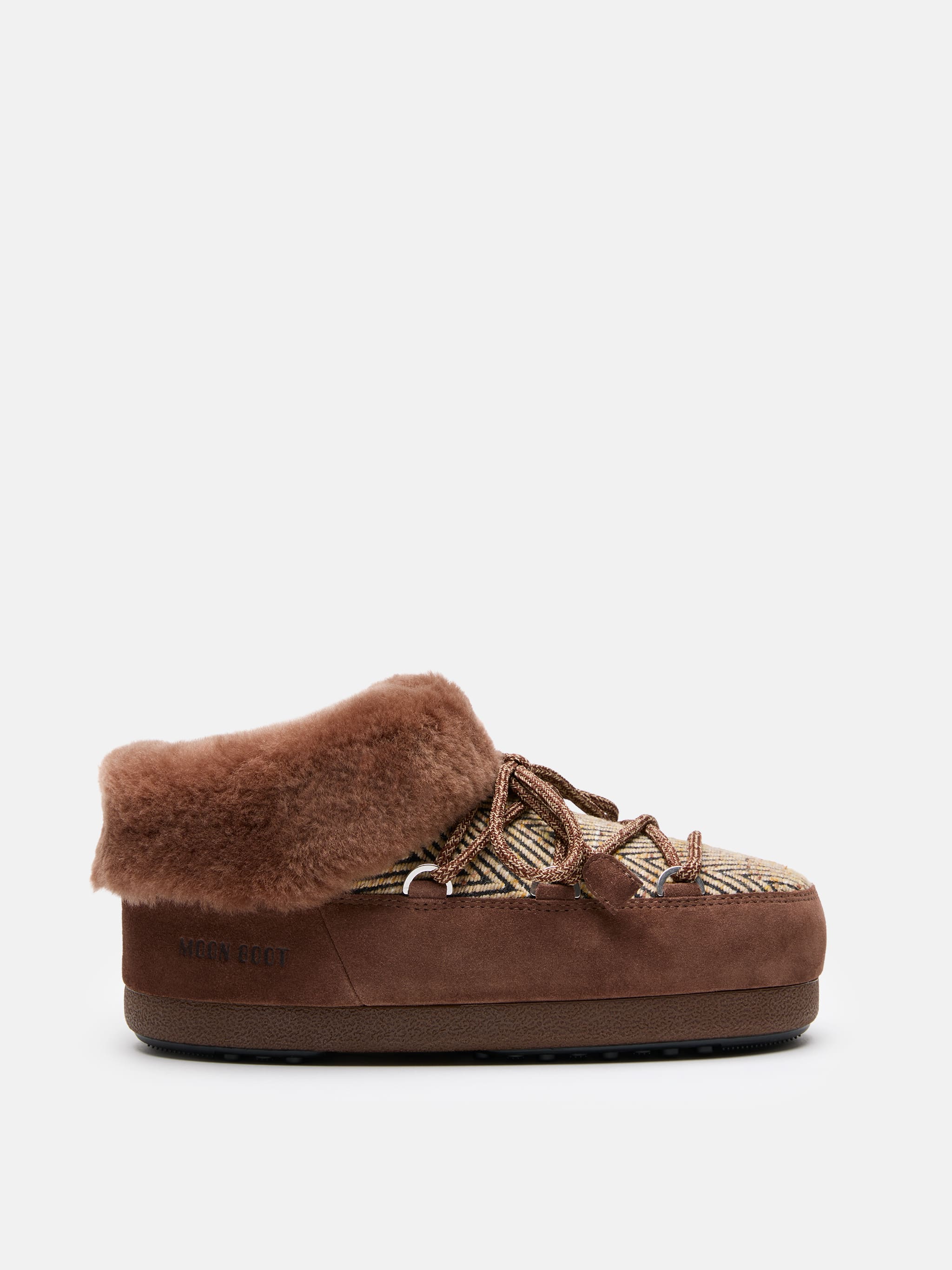 MOON BOOT X GUEST IN RESIDENCE EVX CHALET COCOA PANTALONI DI FINTA LANA MULE